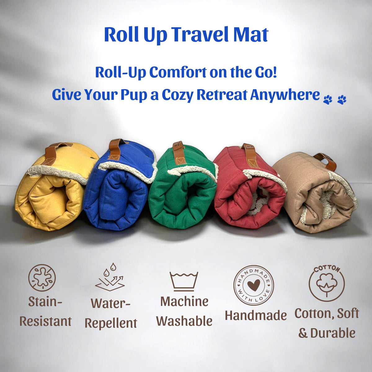 Traveling Pup's Cozy Roll-Up Mat: For When Your Dog's Adventure Is So Epic, It Can't Get Muddy!